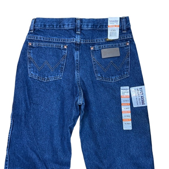 Wrangler Boy’s Dark Wash Original Fit Cowboy Cut Jeans - Picture 6 of 7